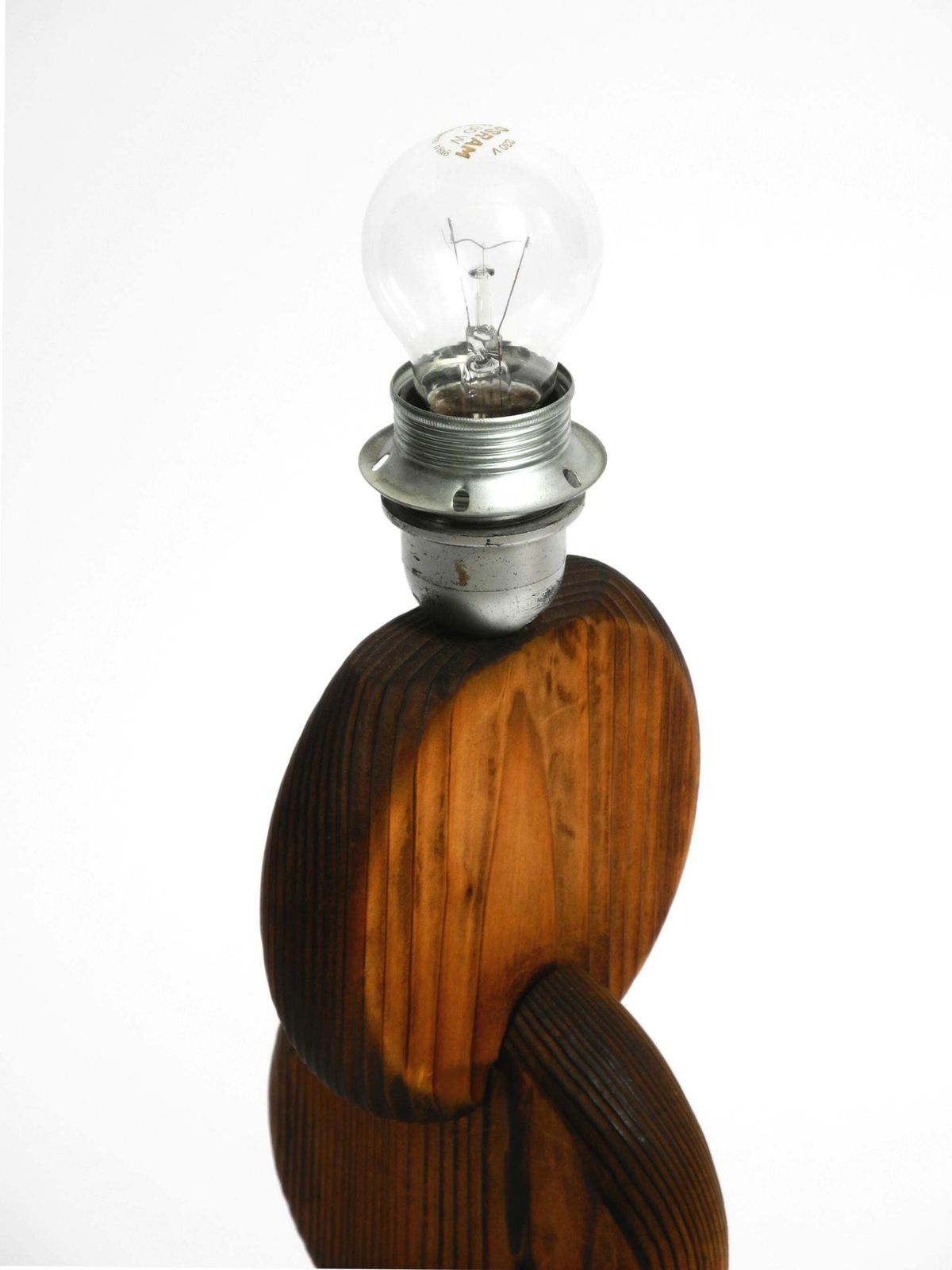 photo buy Large Rare Beautiful 1960s Table Lamp By Temde Made Of Pinewood