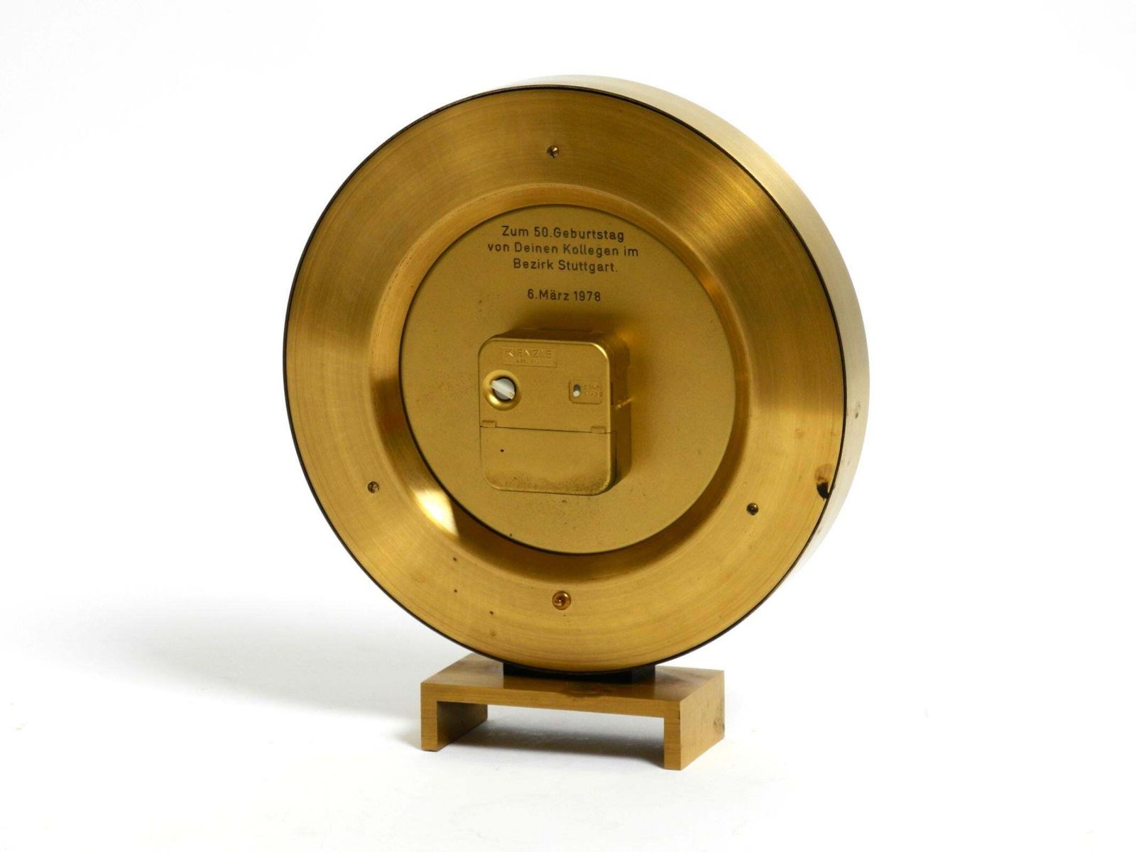 Home Decor Large Battery Operated Brass World Clock Heinrich Möller For Kienzle From 1978 photo