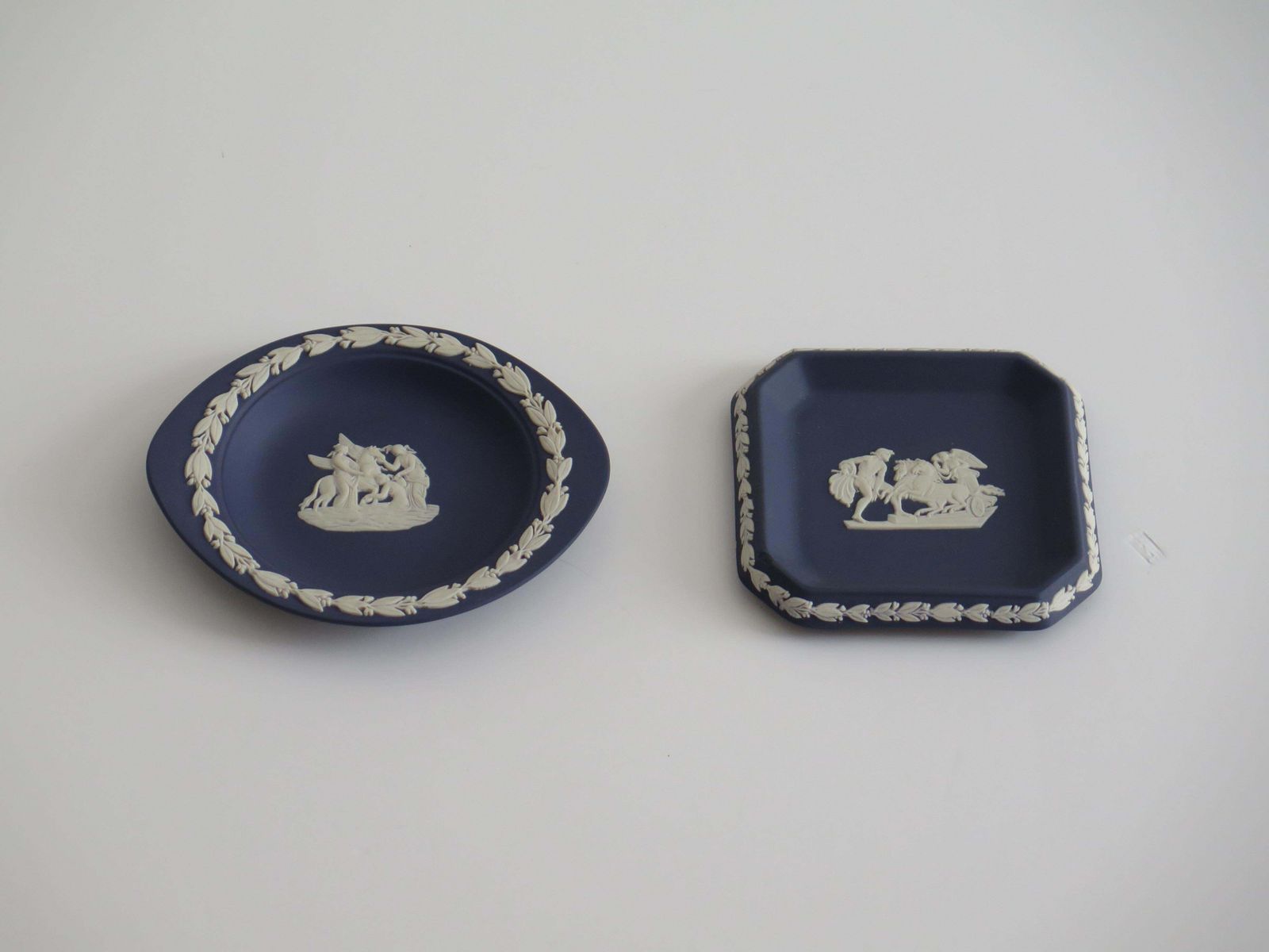 Two Wedgwood Jasperware Jewelry Dishes With Neoclassical Design, 20thc photo Home Decor