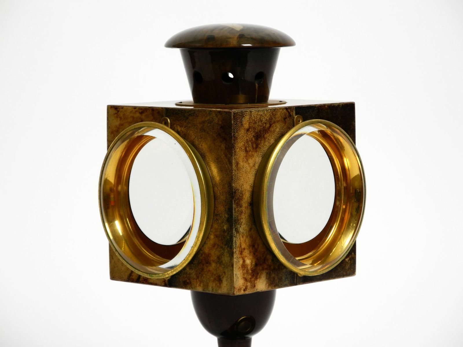 photo buy Large Italian Mid Century Table Lamp By Aldo Tura Designed Like A Lantern