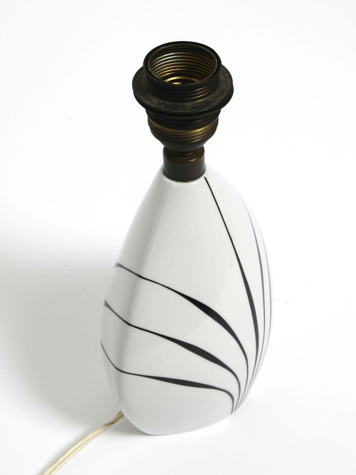 Beautiful Mid Century Table Lamp Made Of Ceramic And Plastic Shade By Alka Kunst photo buy