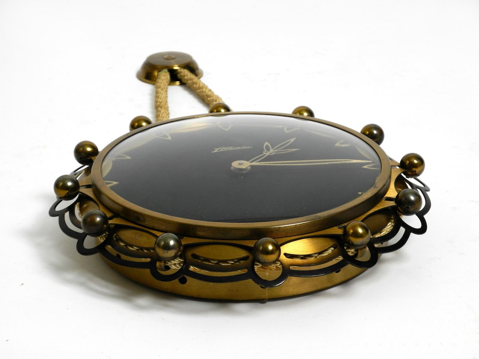 1950s Mechanical Atlanta Wall Clock With A 10 Day Movement And A Gong Strike photo Home Decor