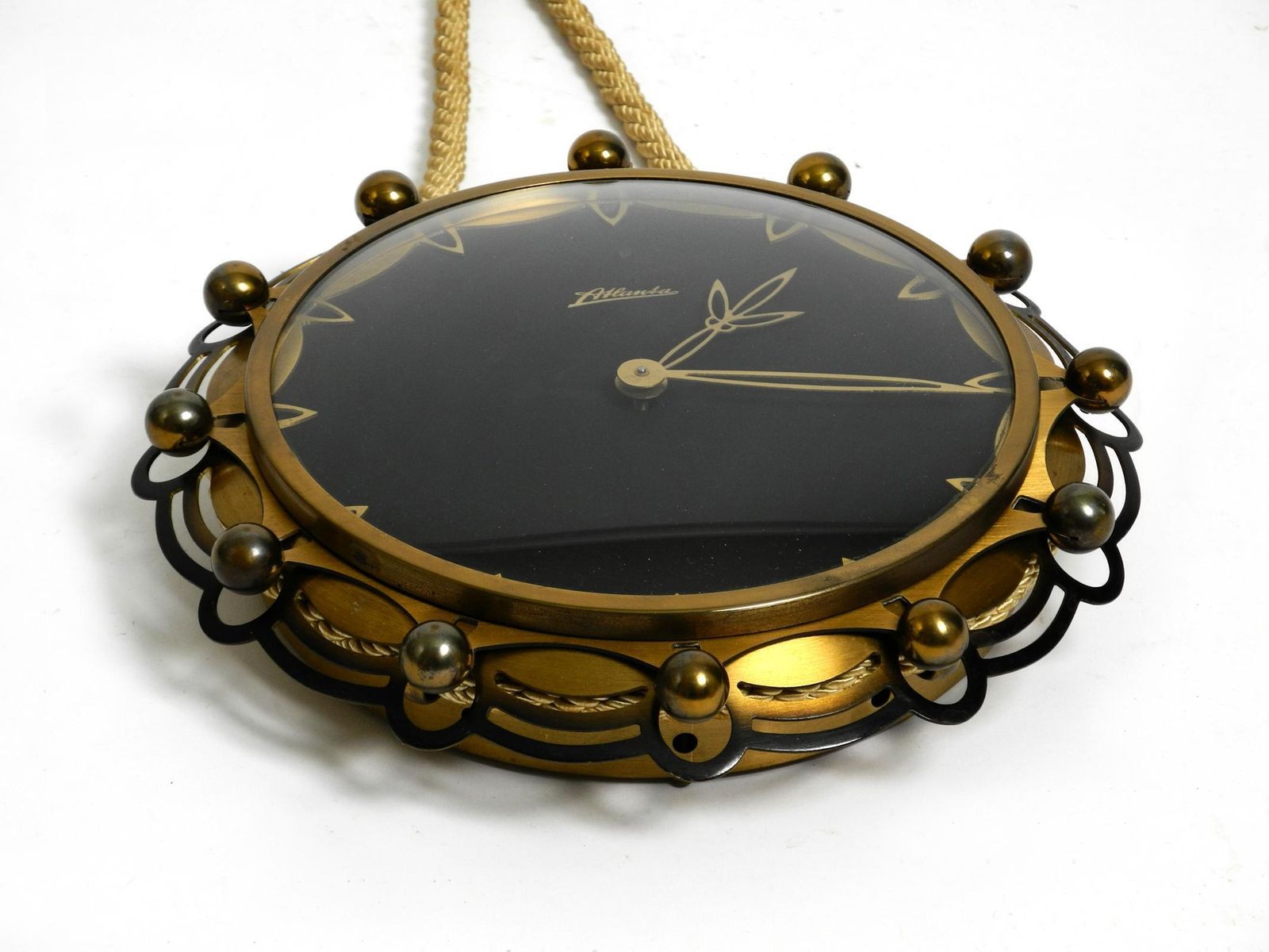 photo buy 1950s Mechanical Atlanta Wall Clock With A 10 Day Movement And A Gong Strike