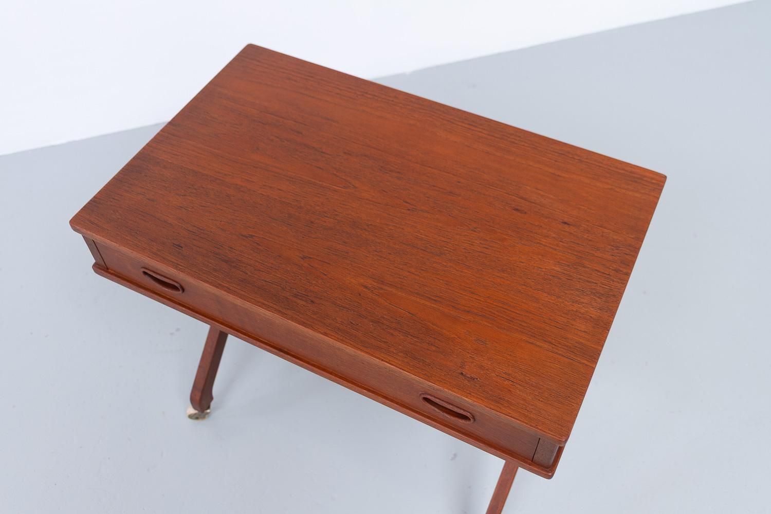Danish Teak Side Table With Drawer, 1960s. photo vinterior