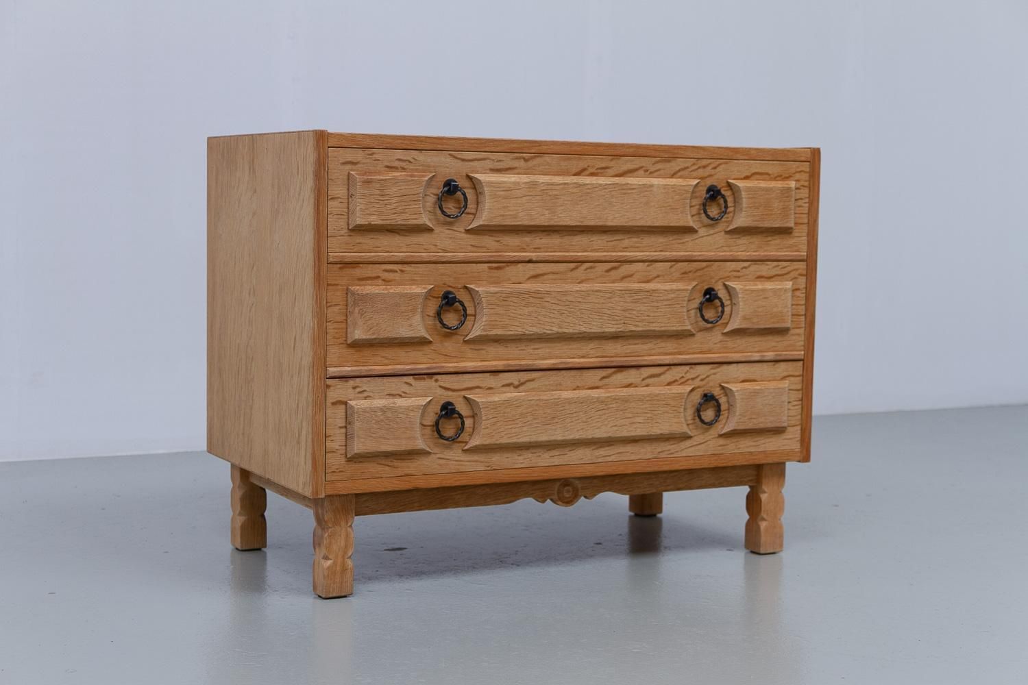 Danish Brutalist Oak Dresser In Kjærnulf Style, 1960s. photo furniture