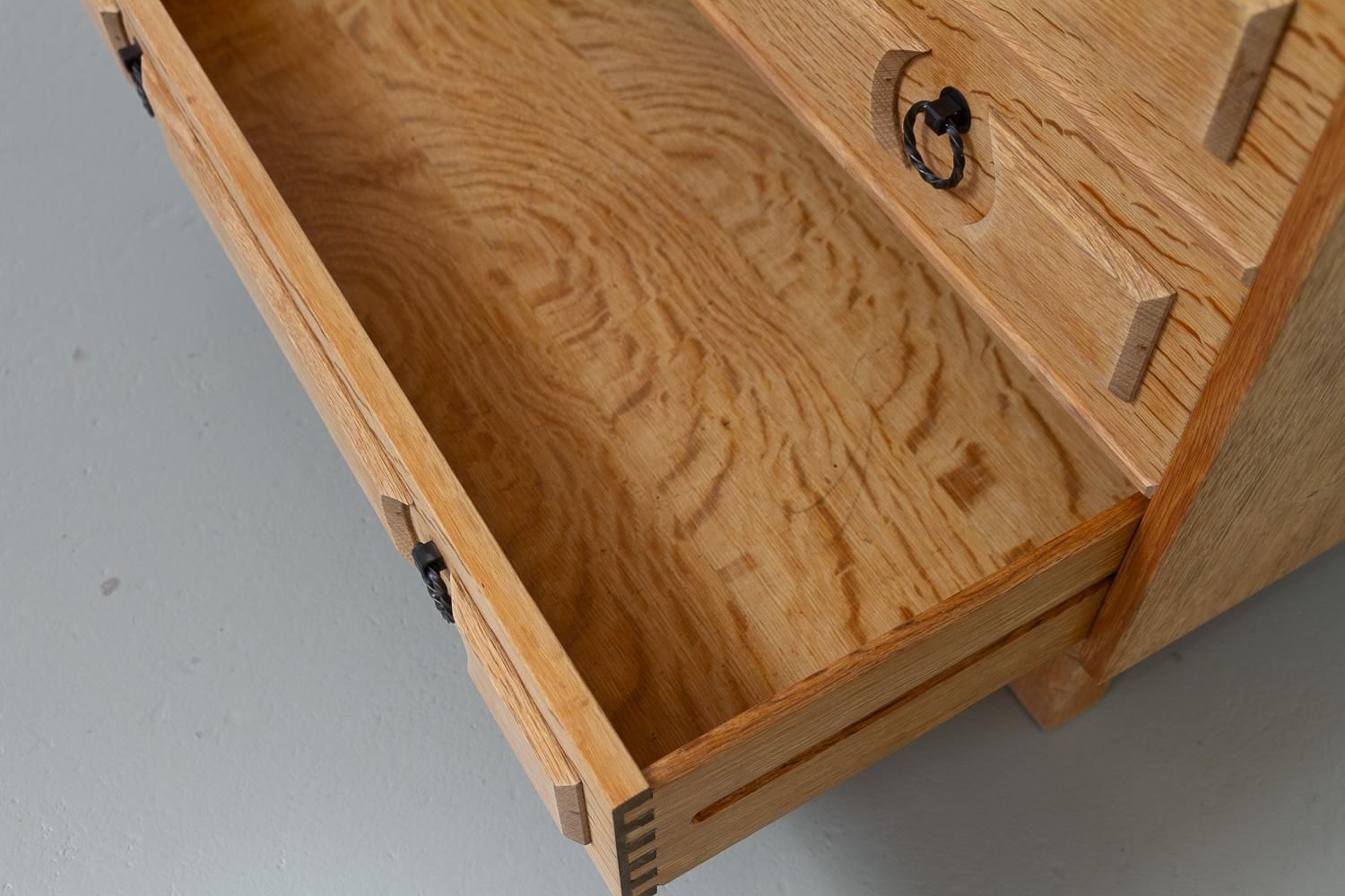 1106.0 Danish Brutalist Oak Dresser In Kjærnulf Style, 1960s. photo
