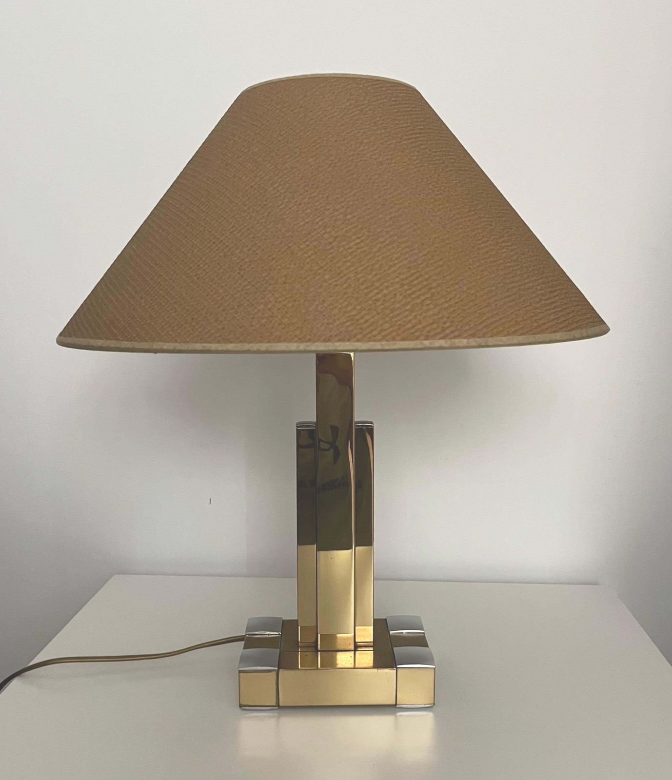 Midcentury Spanish Table Lamp By Willy Rizzo For Lumica, Barcelona, 1970s photo for sale