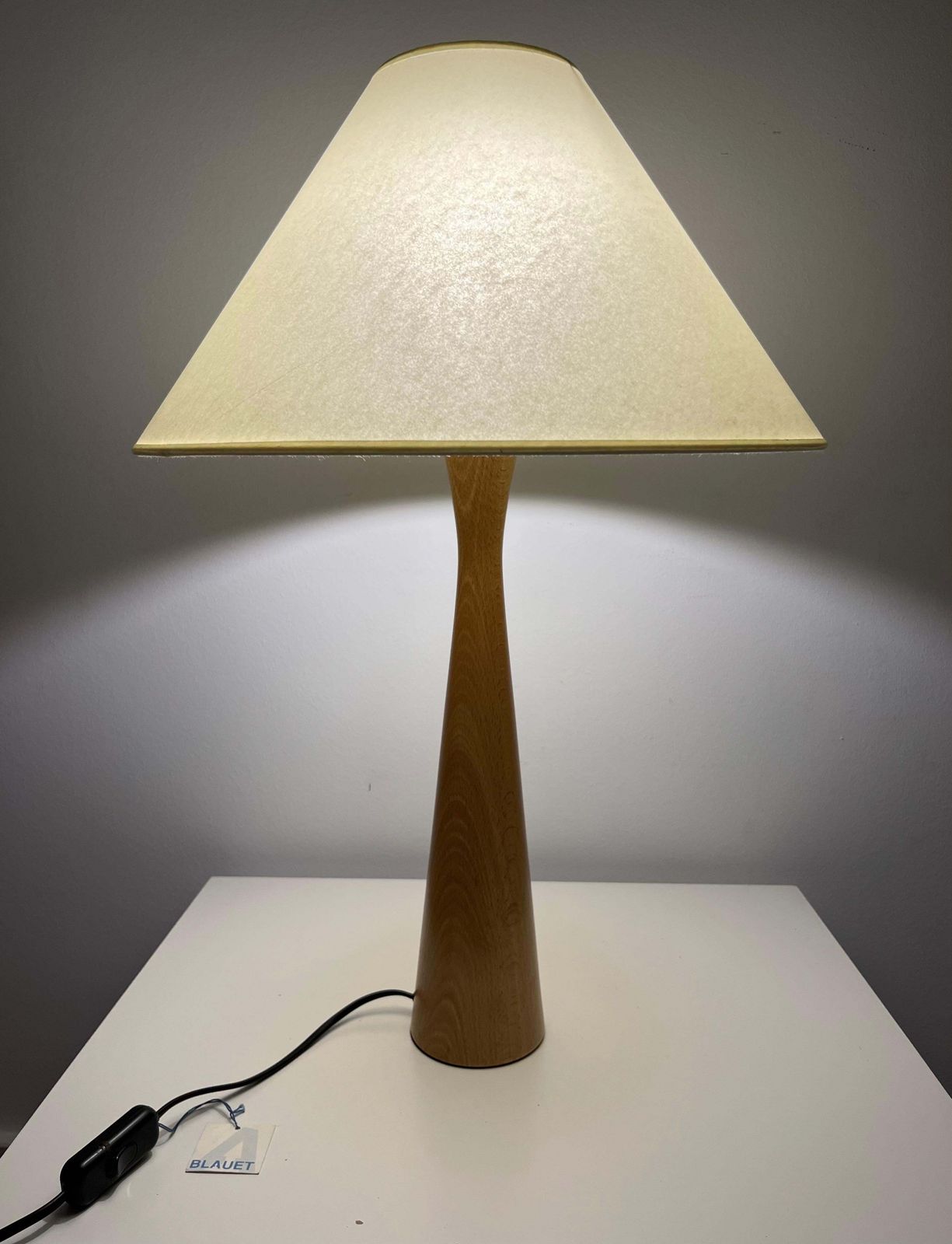 Postmodern Spanish "Fina" Wood Table Lamp By Blauet, Barcelona, 1990s photo 776.0