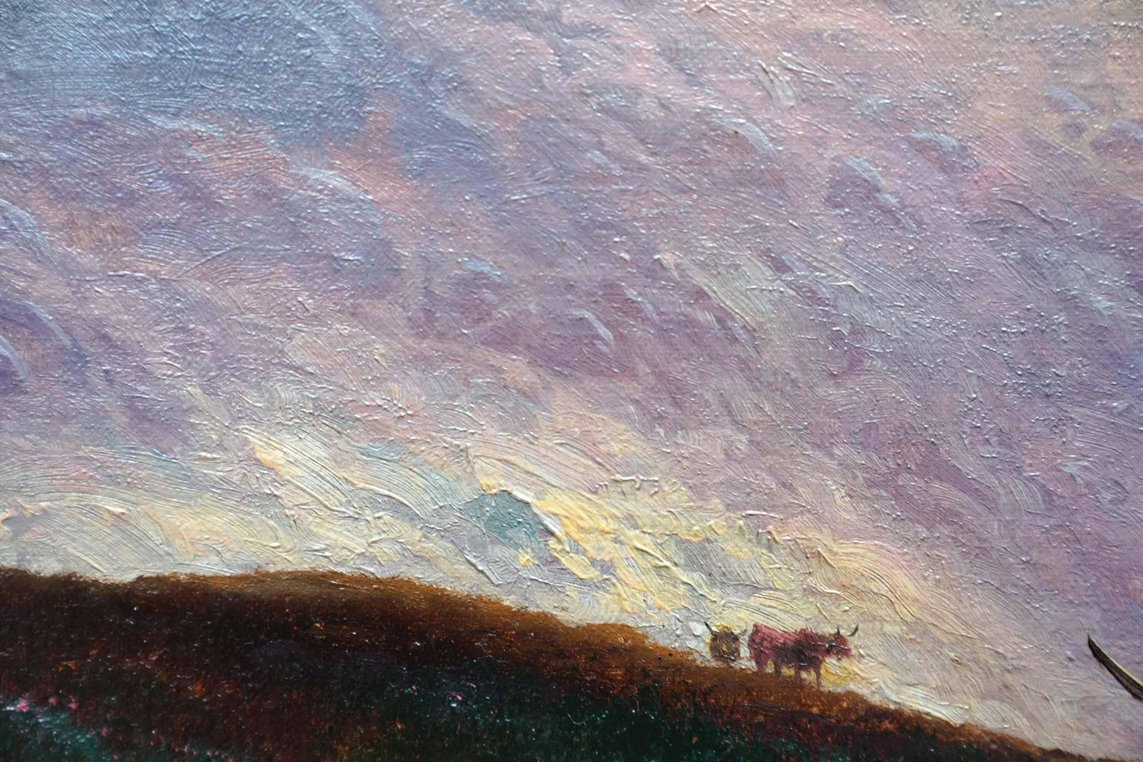 Henry Robinson Hallhighland Cattle At A Moorland Pool, Perthshire   British C1900 Art Oil Paintingcirca 1900 photo 4074.0