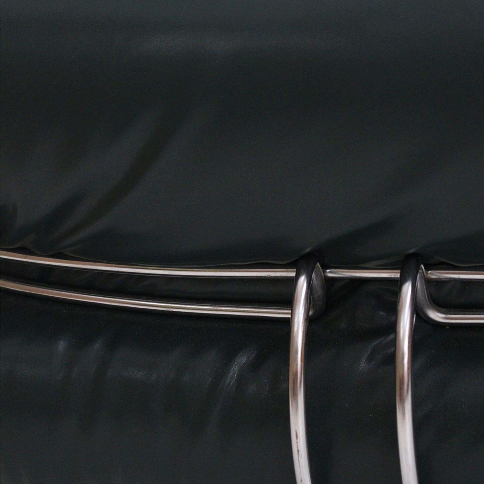 Soriana Sofa By Tobia Scarpa For Cassina, Italy 1960s, Green Leather And Steel photo vinterior