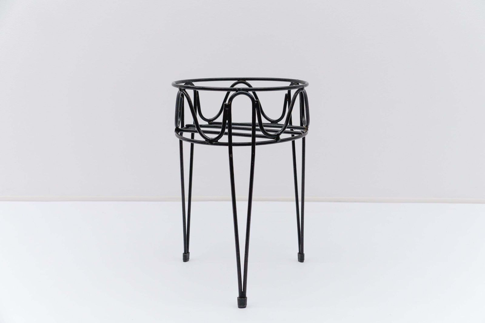 Home Decor Set Of Four Mid Century Modern String Metal Flower Stands, 1950s Sweden photo