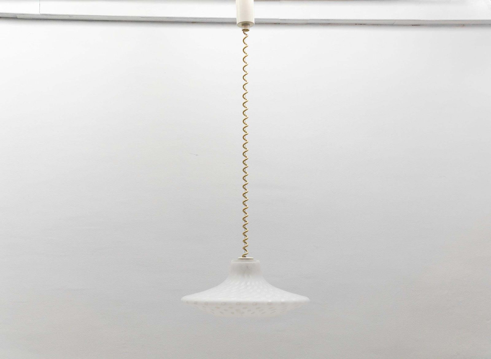 Vintage Glass Pendant Light By Aloys Ferdinand Gangkofner, Peill & Putzler 1960s photo for sale