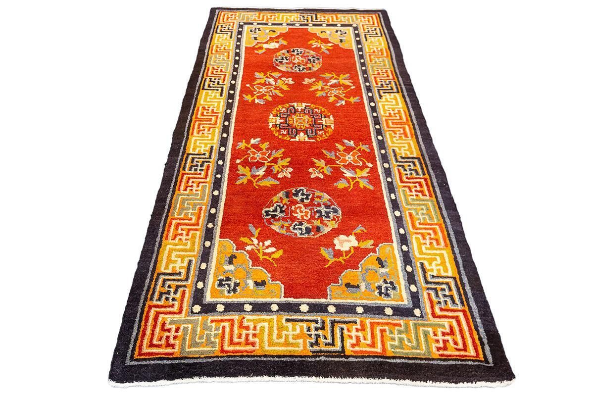 Tibetan Rug Red Field Spiritual Symbolism photo furniture