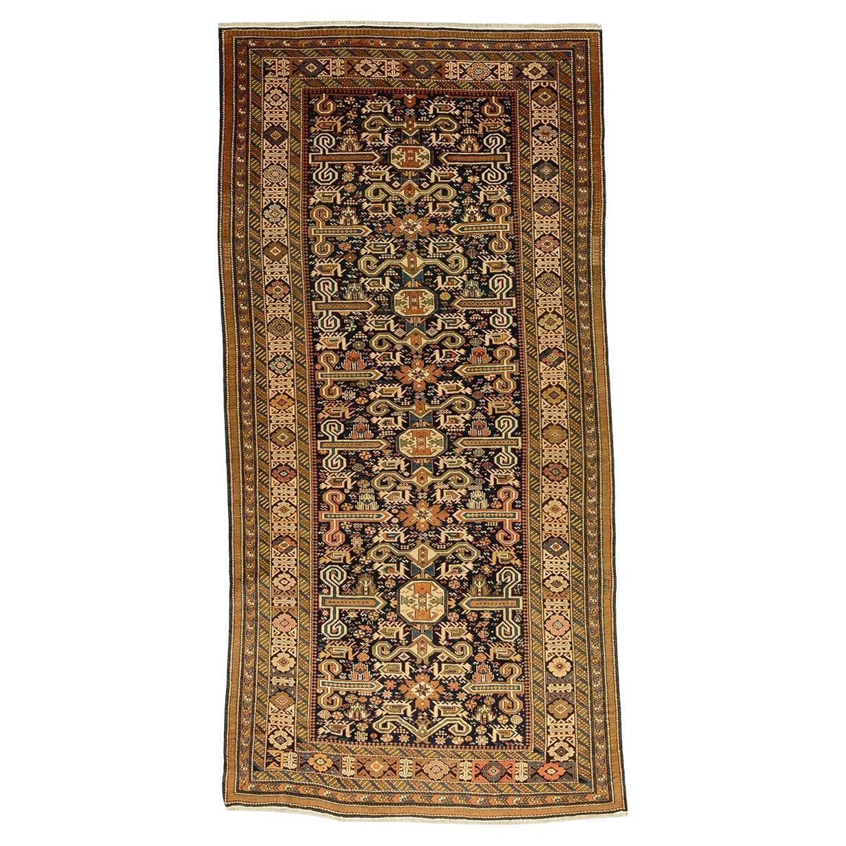 Caucasian Rug Perpedil Ram's Horns