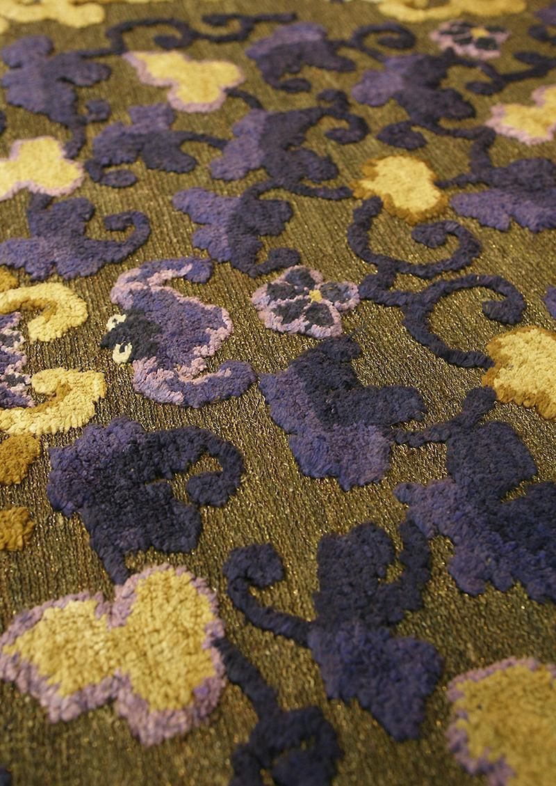 Chinese Rug Imperial Palace Silk&Metal photo 22121.0