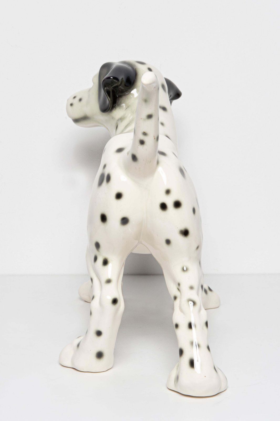 Mid Century White Big Dalmatian Dog Ceramic Sculpture, Goebel, Germany, 1960s photo vintage