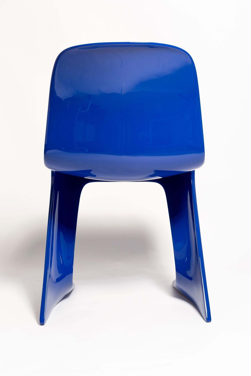 Four Mid Century Ultramarine Blue Kangaroo Chairs, Ernst Moeckl, Germany, 1968 photo vinterior