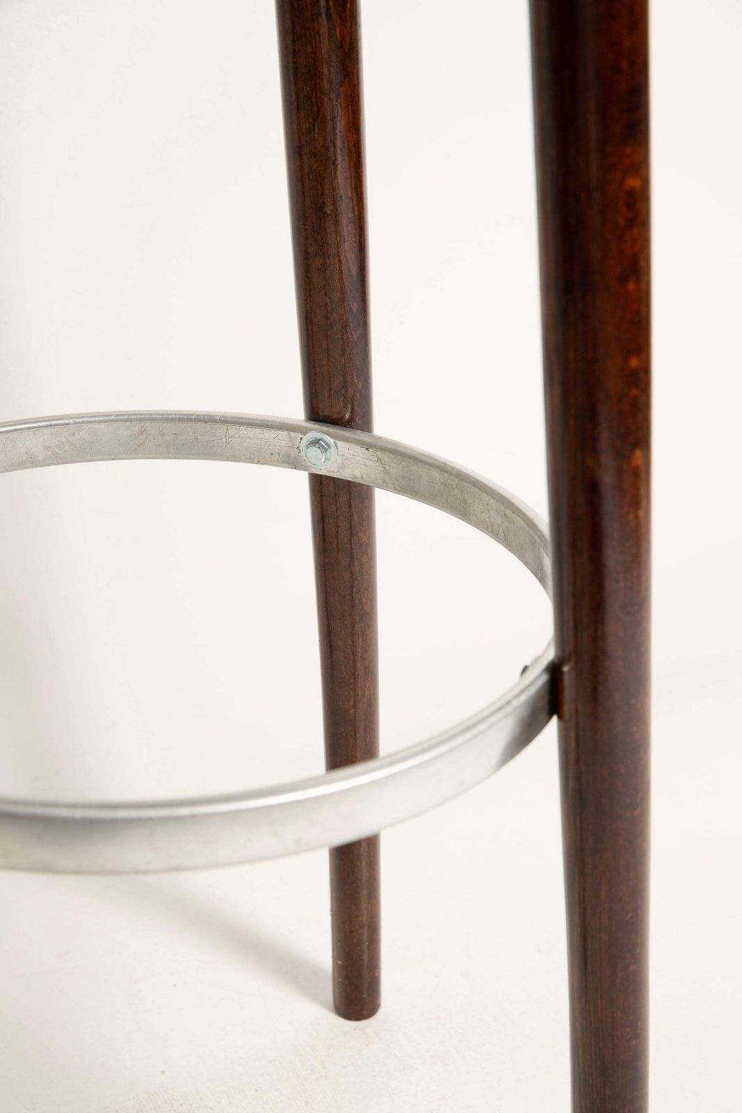 Mid Century Burgundy Bar Stool Velvet Nouvelles Vagues By Dedar, Europe, 1960s photo 708.0