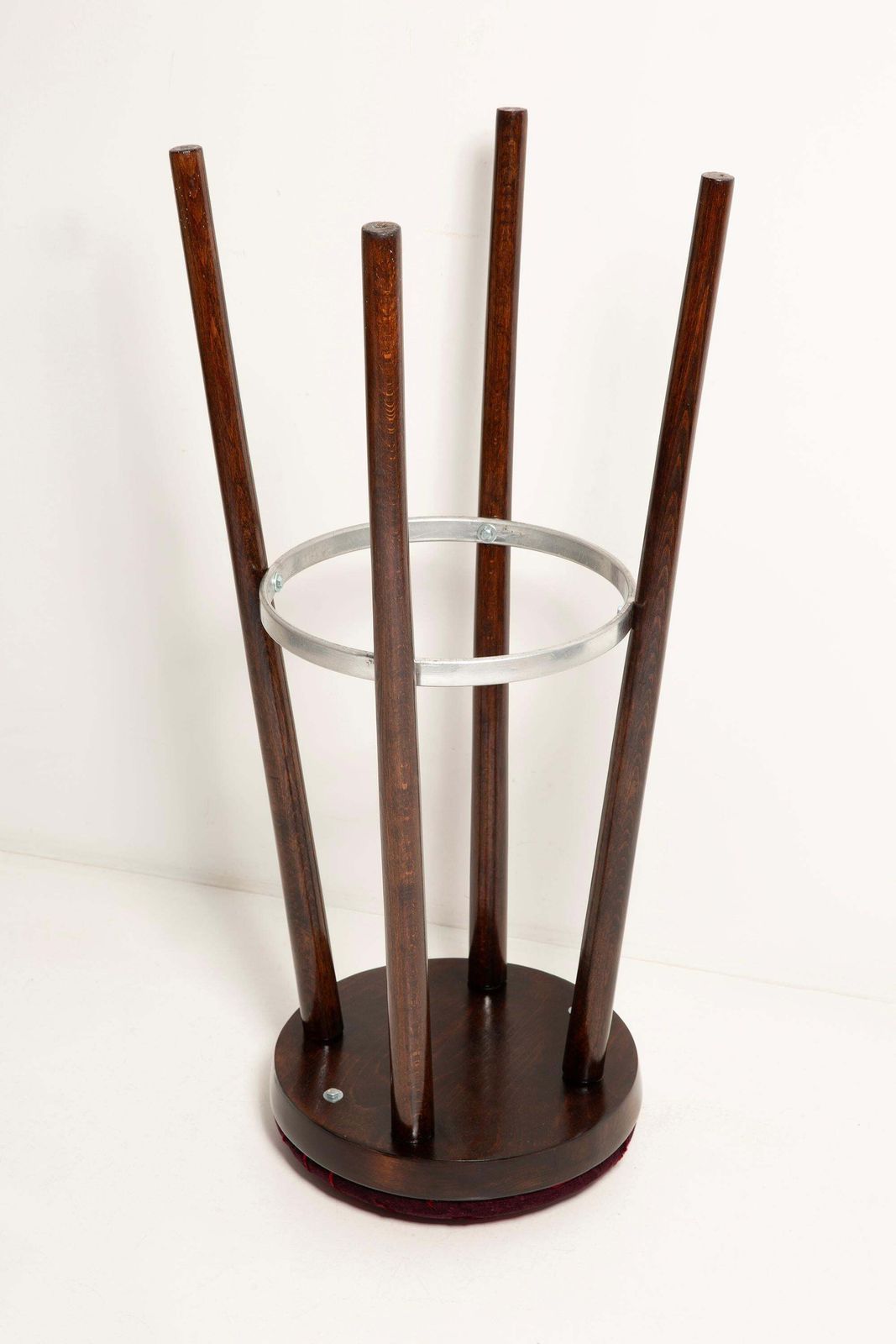 photo furniture Three Mid Century Bar Stools Velvet Nouvelles Vagues By Dedar, Europe, 1960s