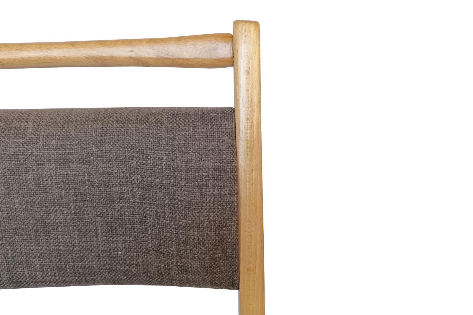 photo furniture Mid Century Jar Chair, Brown Wool Millais By Dedar, Poland, Europe, 1960s.