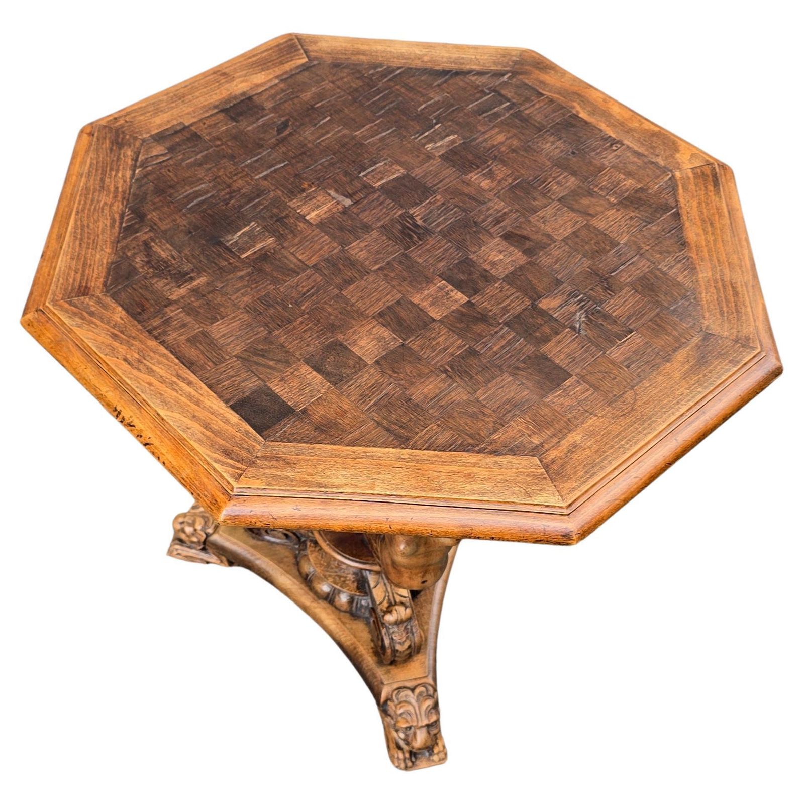 19th Century Italian Table With Carved Female Sphinxes And Lions photo Home Decor