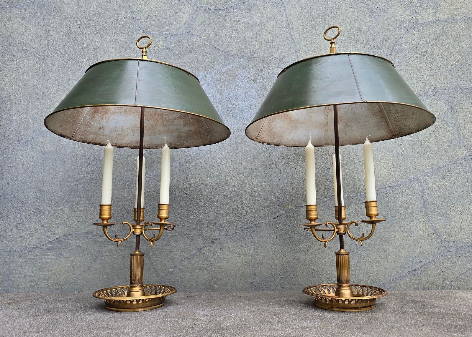 Pair Of 19th Century French Gilt Bronze Bouillotte Candelabras photo buy