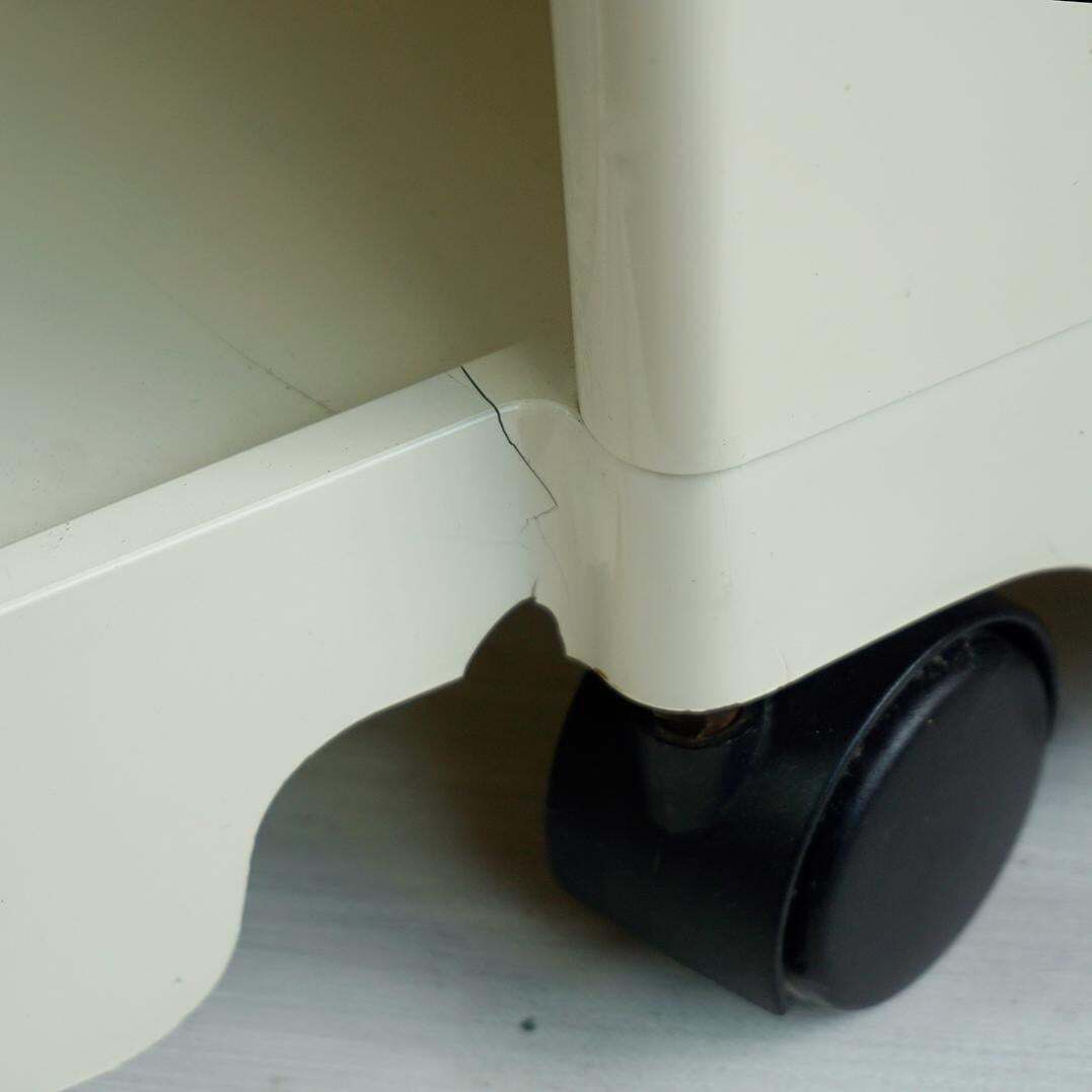 Cremewhite Boby Trolley By Joe Colombo For Bieffeplast, Italy, 1970s photo for sale