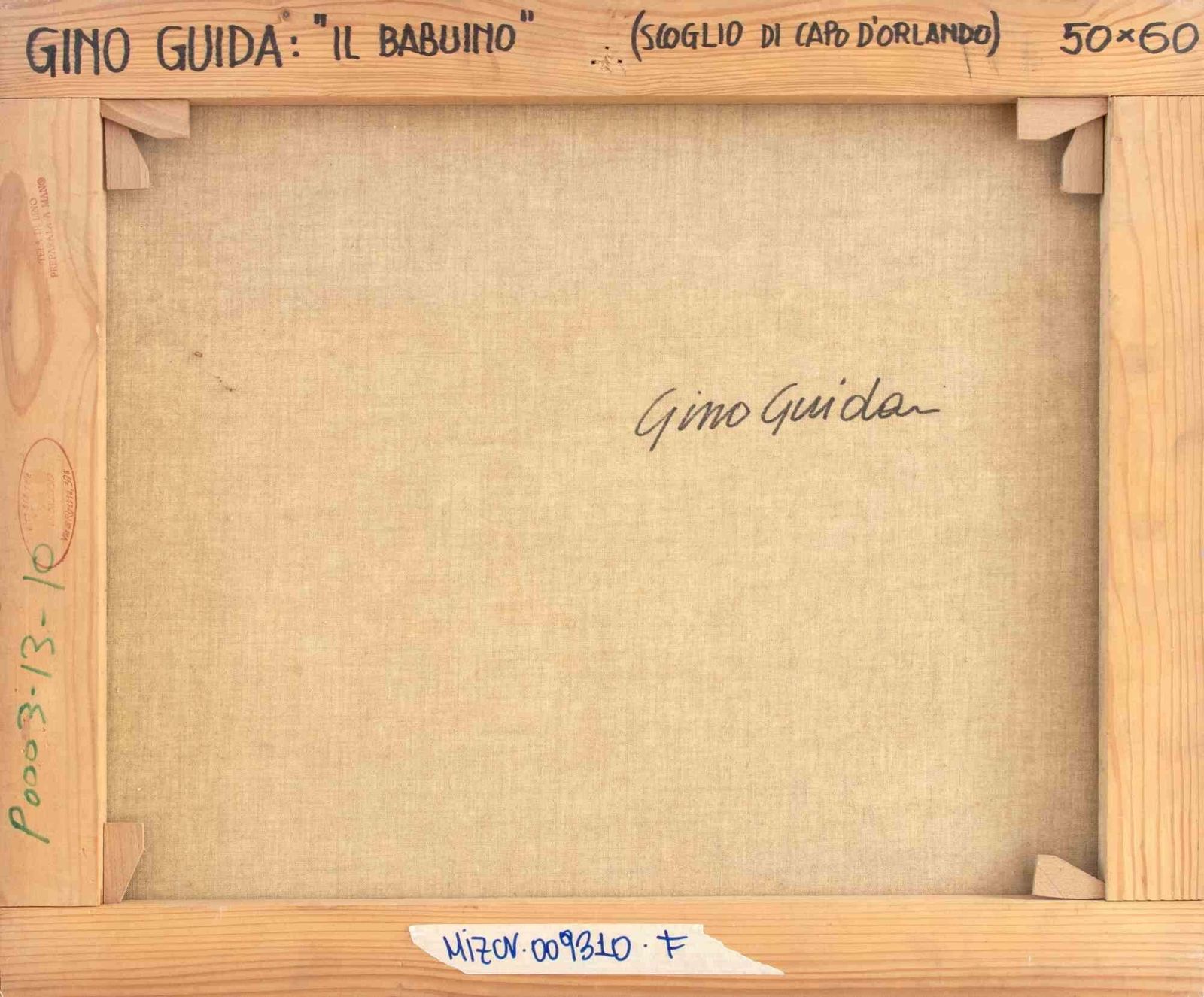 Gino Guidathe Baboon (The Rock Of Capo D'orlando)   Paint By Gino Guida   1980s1980s photo Art