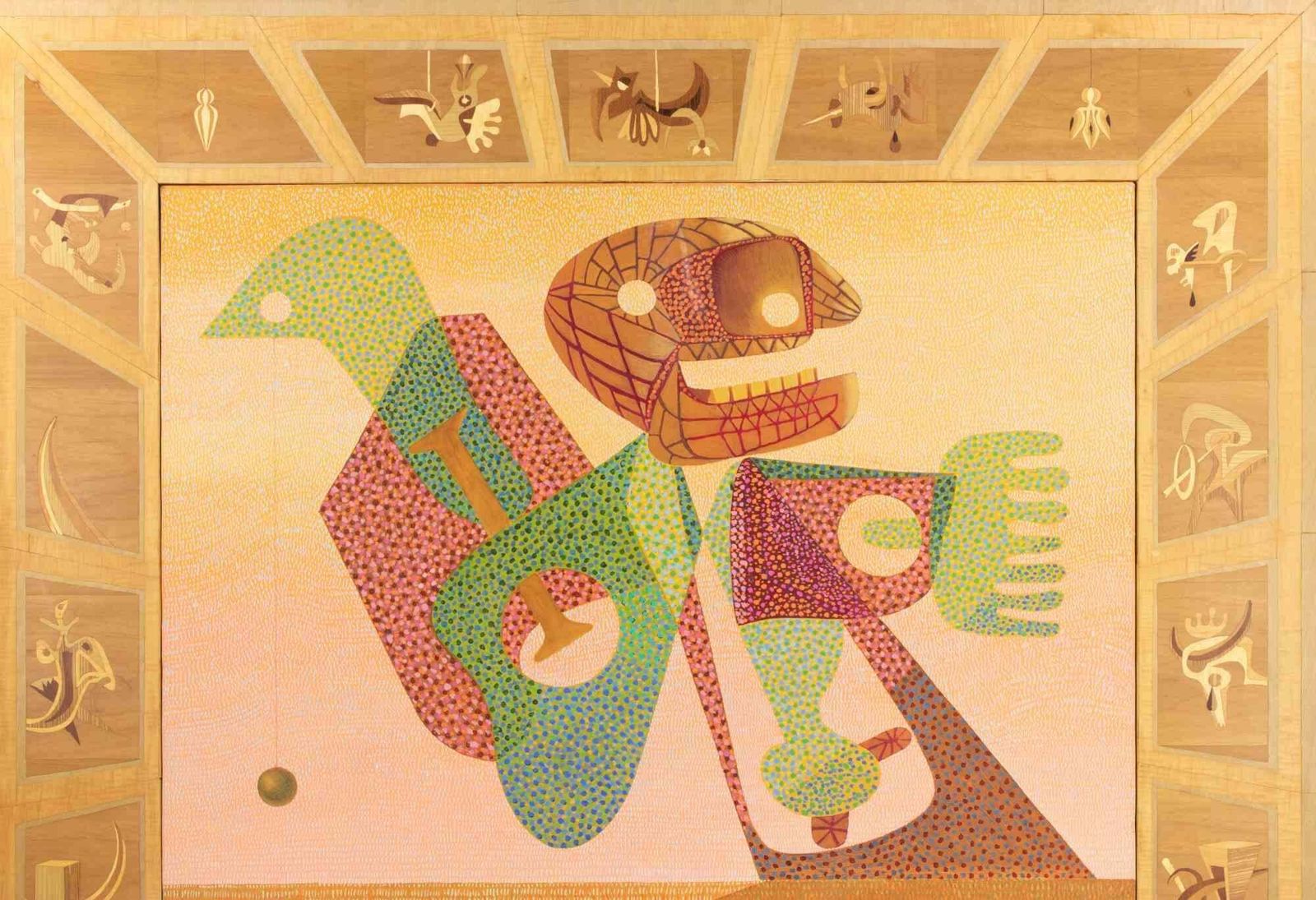 Leo Guidasurrealist Composition   Paint By Leo Guida   1970s1970s photo vinterior