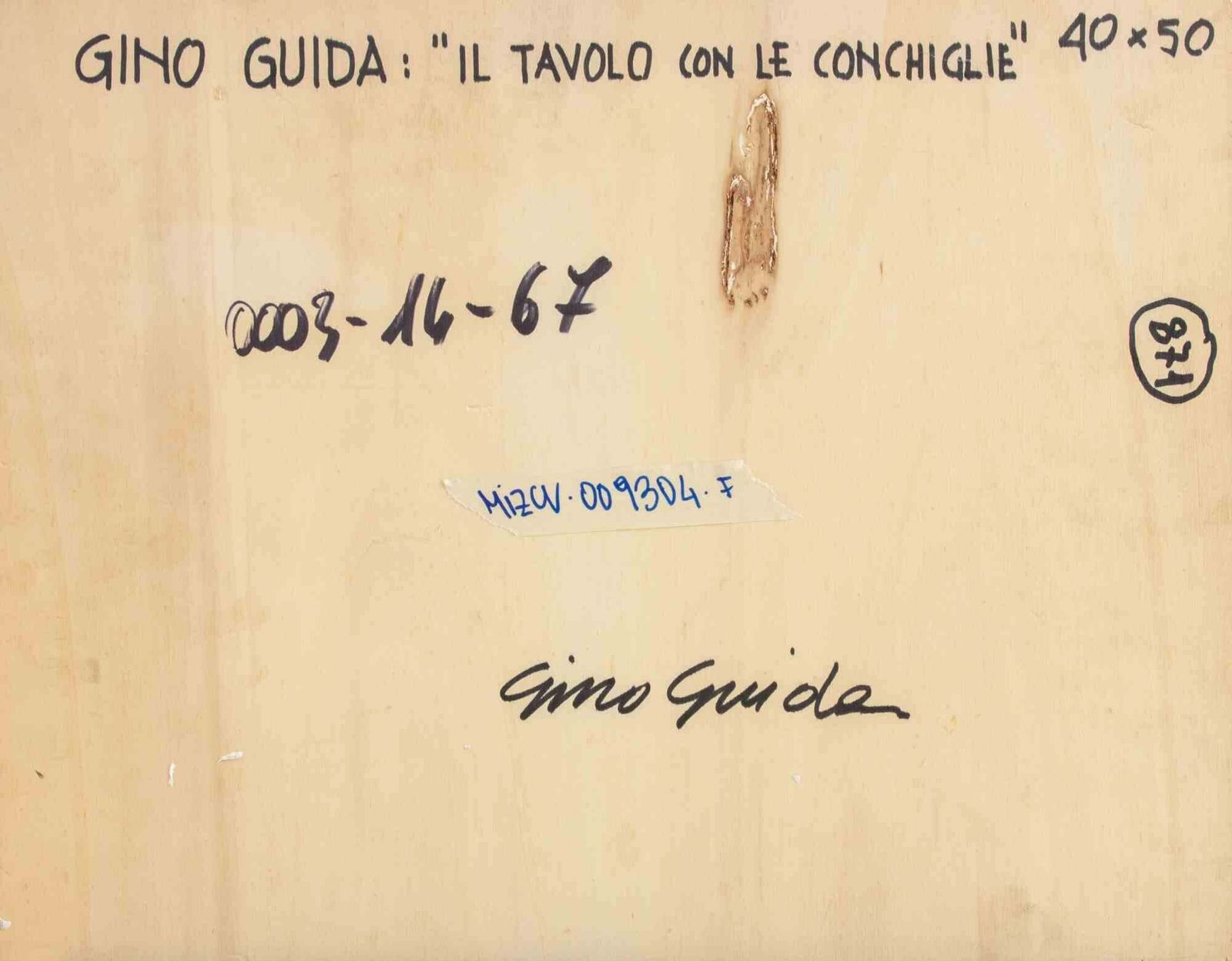 Gino Guidatable With Shells   Paint By Gino Guida   1980s1980s photo furniture