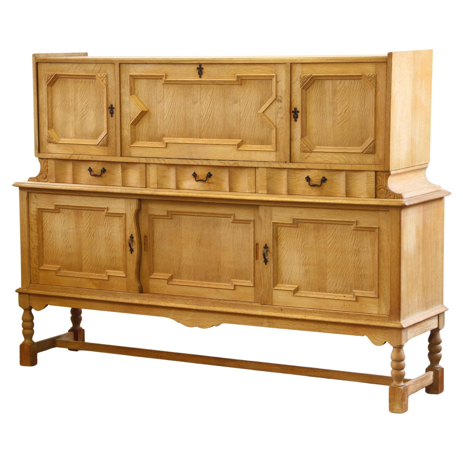 Vintage 1960s Oak Cabinet   Cupboard Style Of Danish Design Henning Kjærnulf