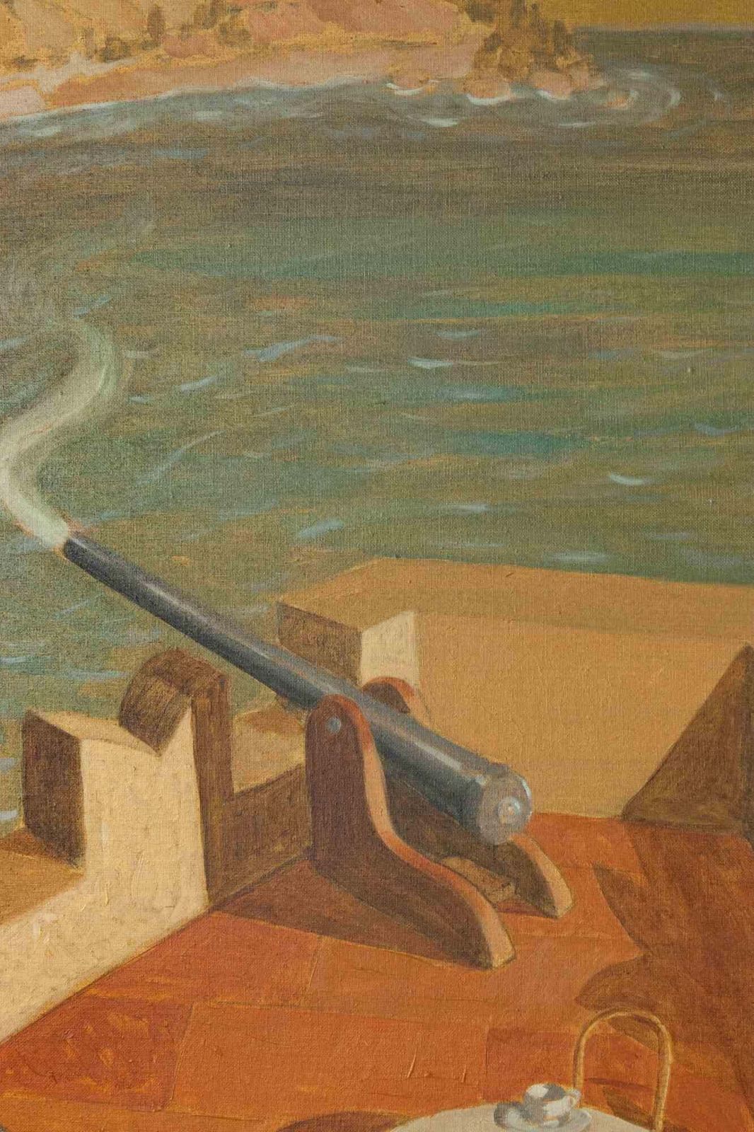Alberto Galleratibombardment With Tea   Paint By Alberto Gallerati   1970s1970s photo Art