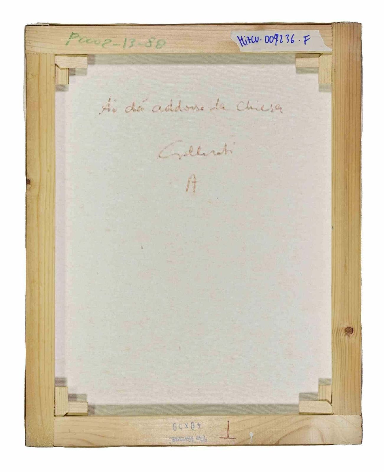 Alberto Galleratithe Collapsing Church   Paint By Alberto Gallerati   1970s1970s photo for sale
