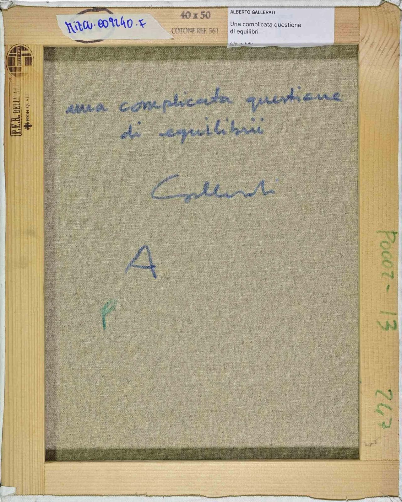 Alberto Galleratia Complicated Question Of Balance   Paint By Alberto Gallerati   1970s1970s photo for sale
