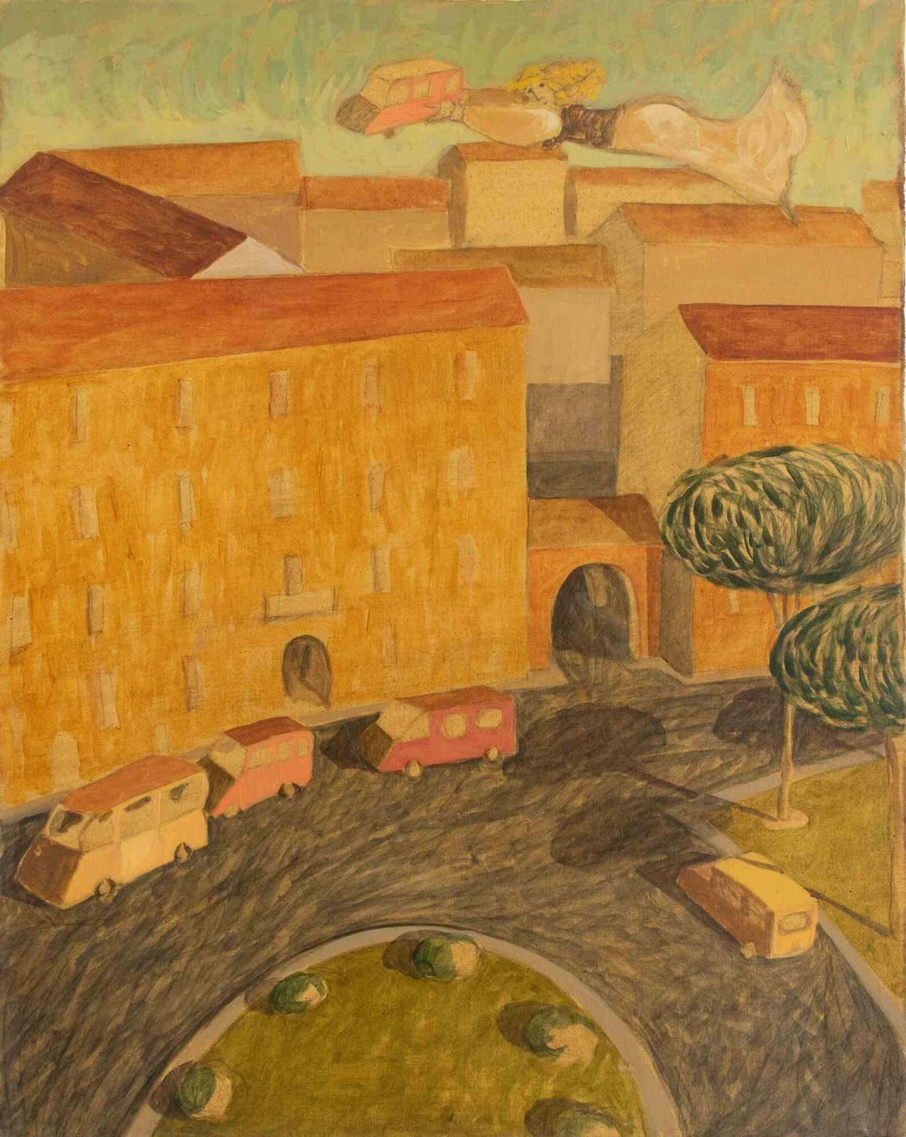 Alberto Galleratimaybe A Car Was Missing   Paint By Alberto Gallerati   1970s1970s