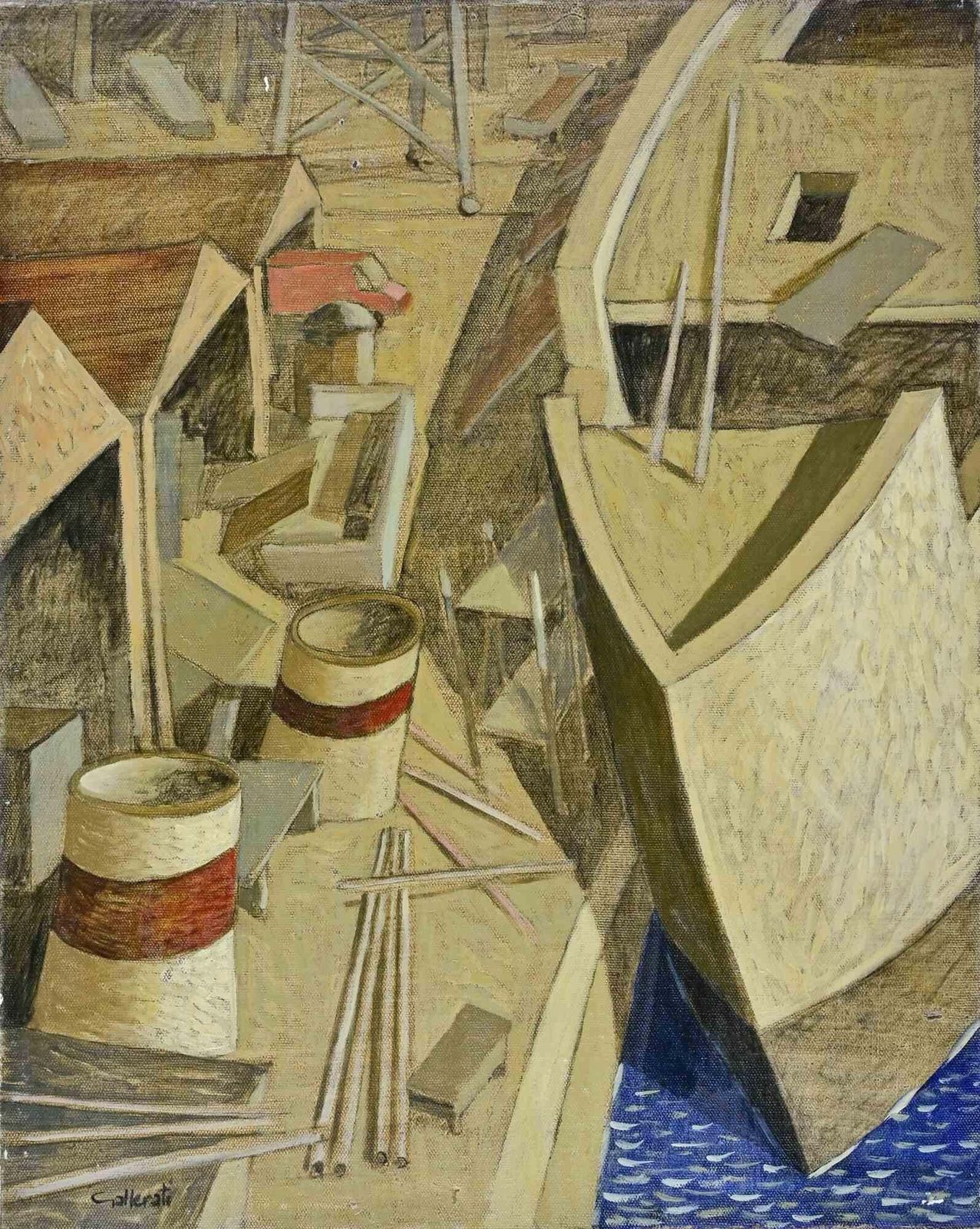 Alberto Galleratii'm Building Myself A Ship   Paint By Alberto Gallerati   1970s1970s