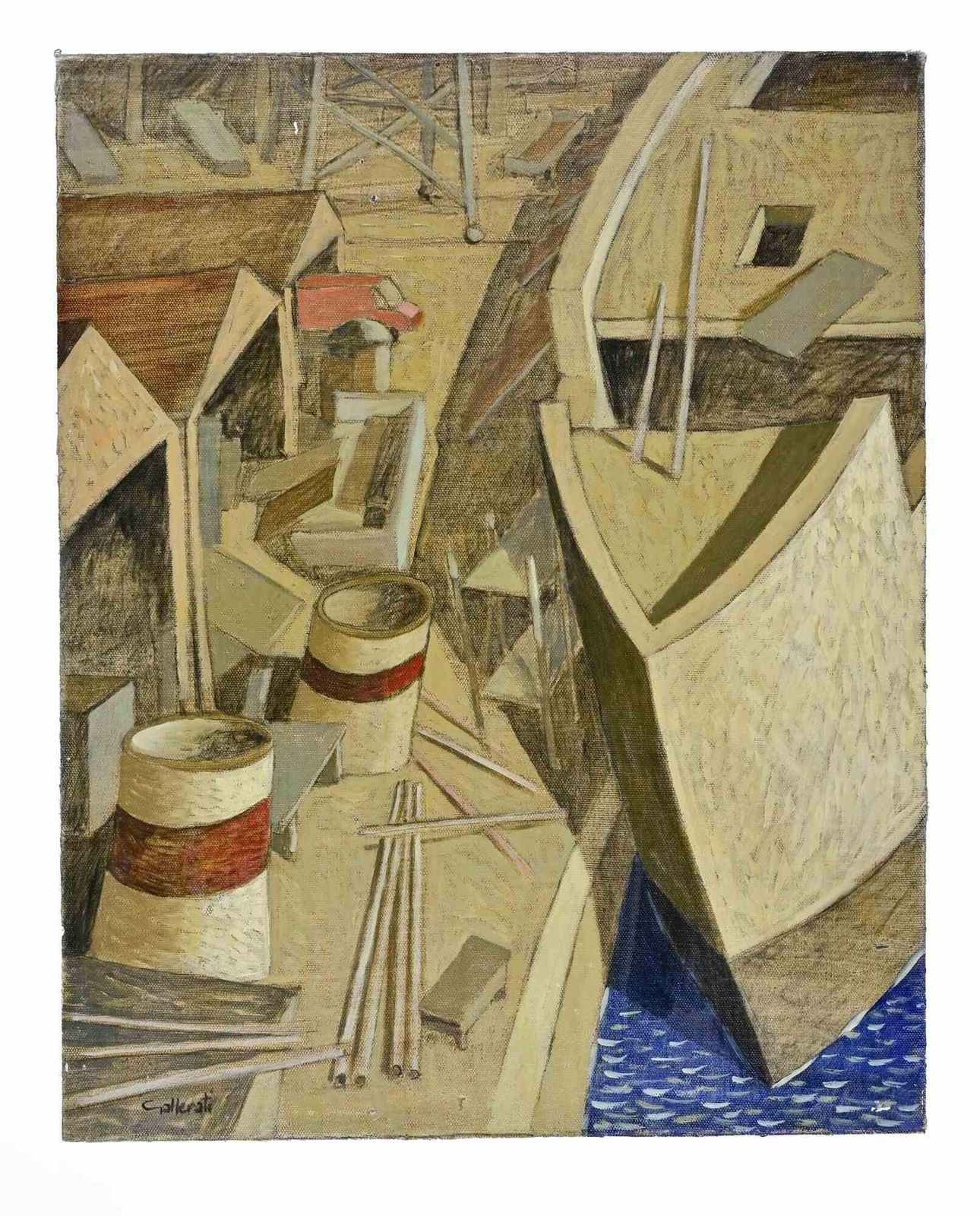 Alberto Galleratii'm Building Myself A Ship   Paint By Alberto Gallerati   1970s1970s photo furniture