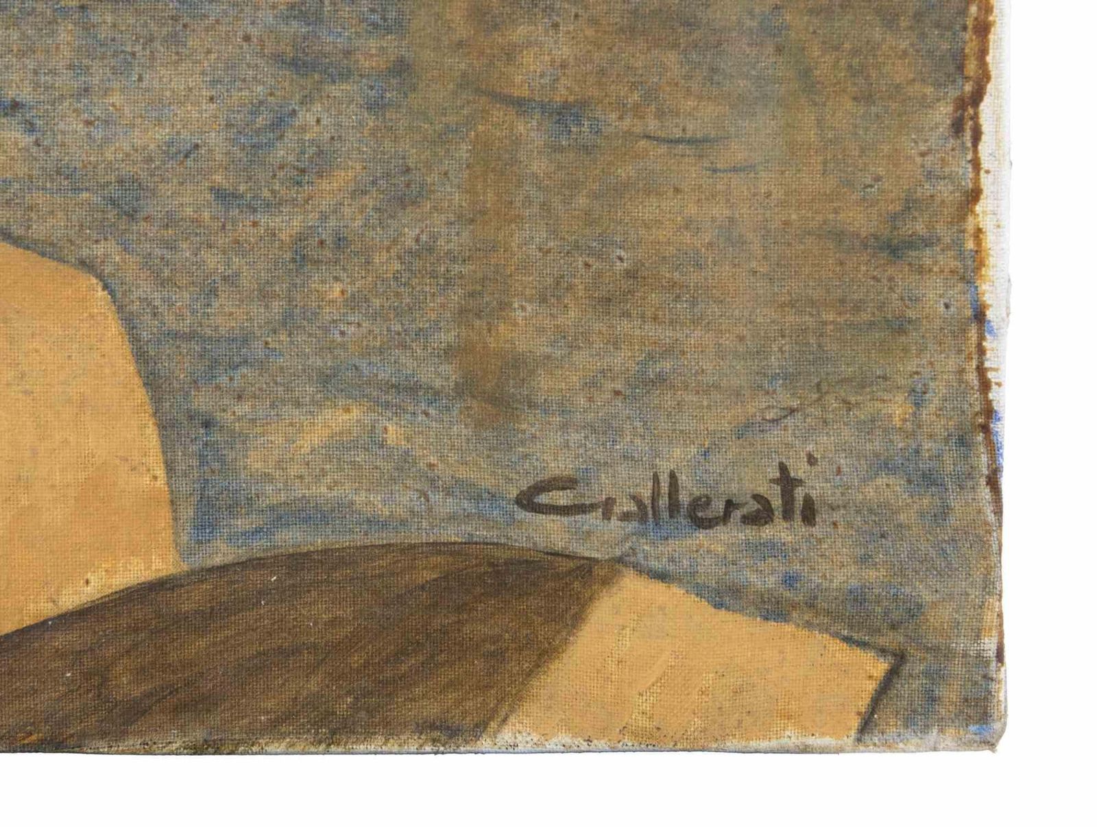 Alberto Galleratithe Contested Castle   Paint By Alberto Gallerati   1970s1970s photo 520.0