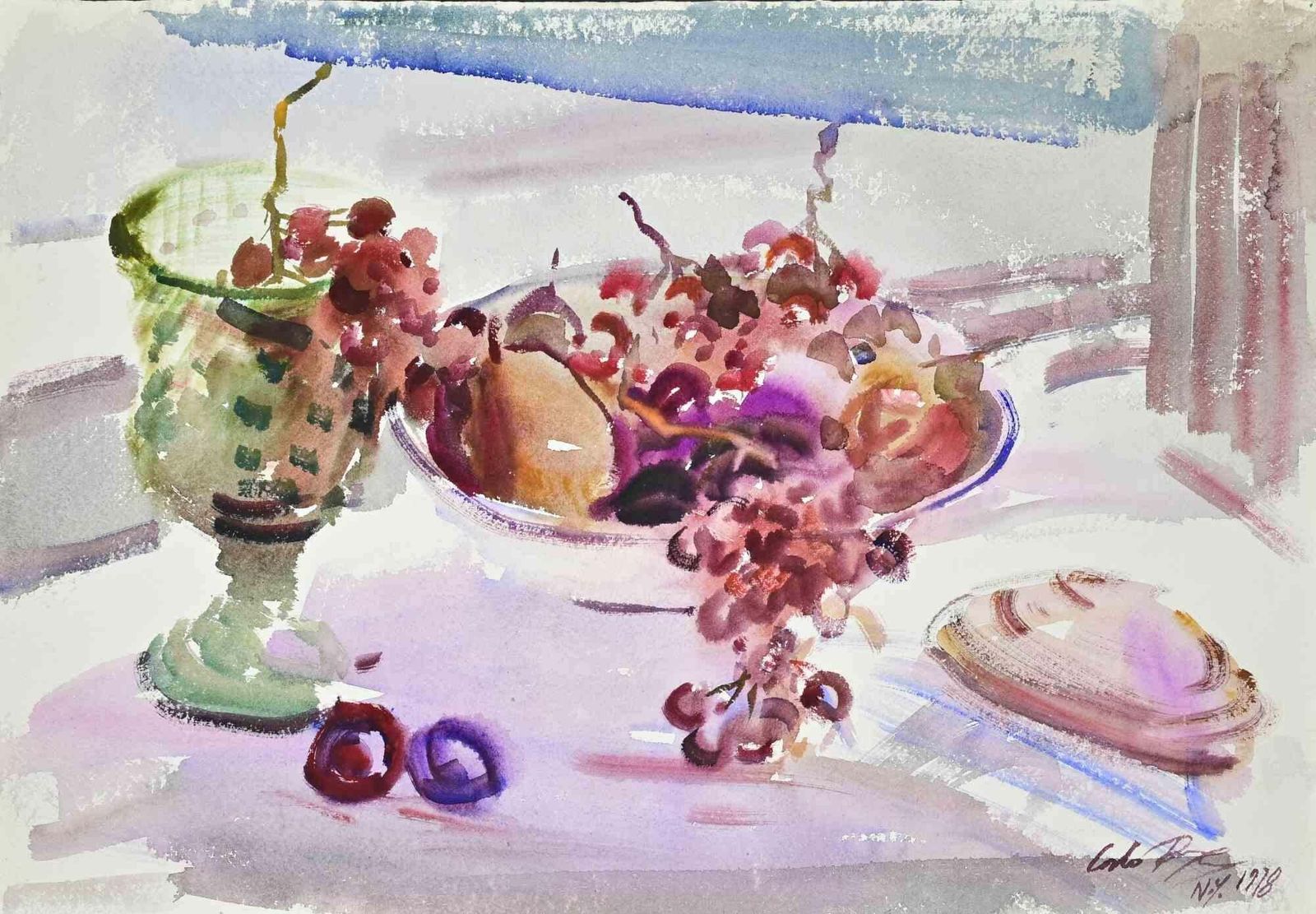 Carlo Ravagnanstill Life In Long Island   New York   Drawing By Carlo Ravagnan   19781978