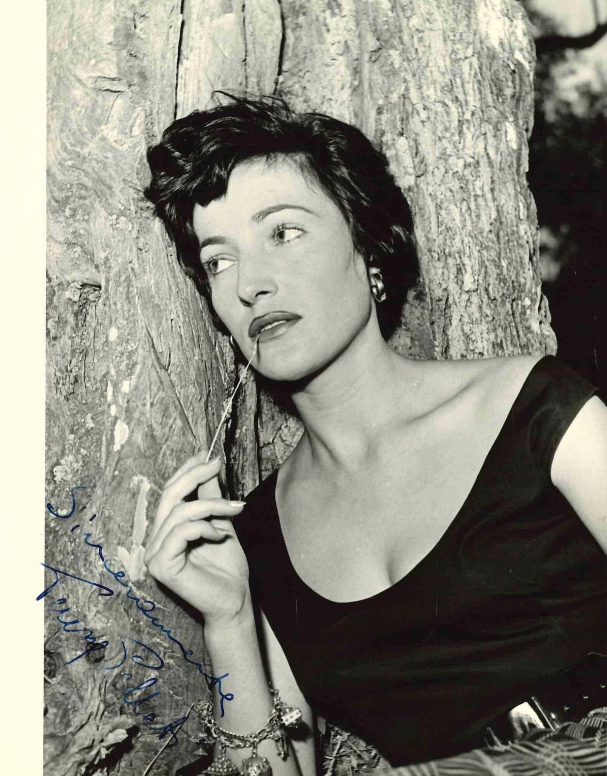 Unknownautographed Portrait Of Teresa Pellati   Vintage Photo   1970s1970s