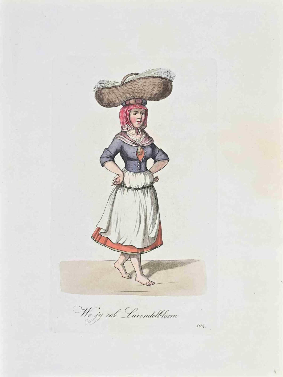 Christoph Suhrwoiy Ook Lavendelbloom   Etching By Christoph Suhr   18081808