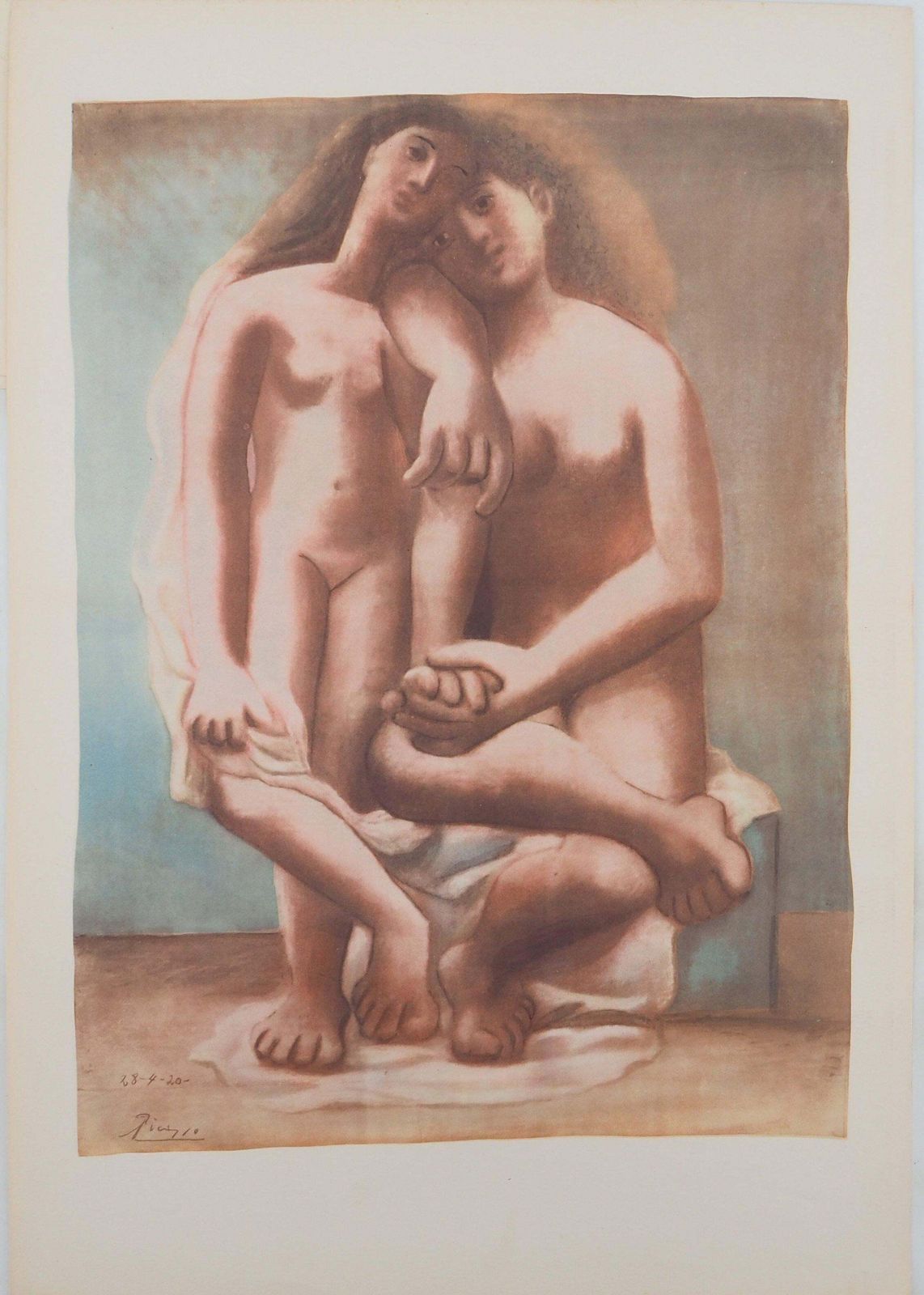 (After) Pablo Picassotwo Nudes   Lithograph And Stencil, Signed1946