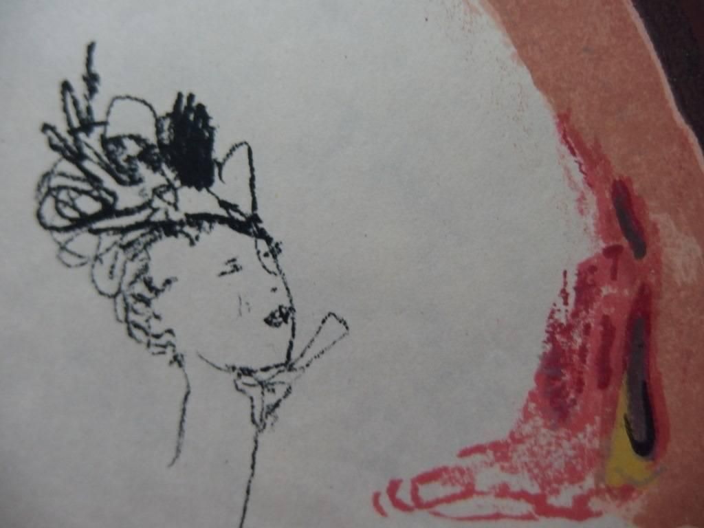 Jean Gabriel Domerguegirl In Red   Original Lithograph   Mourlot, 19561956 photo Art