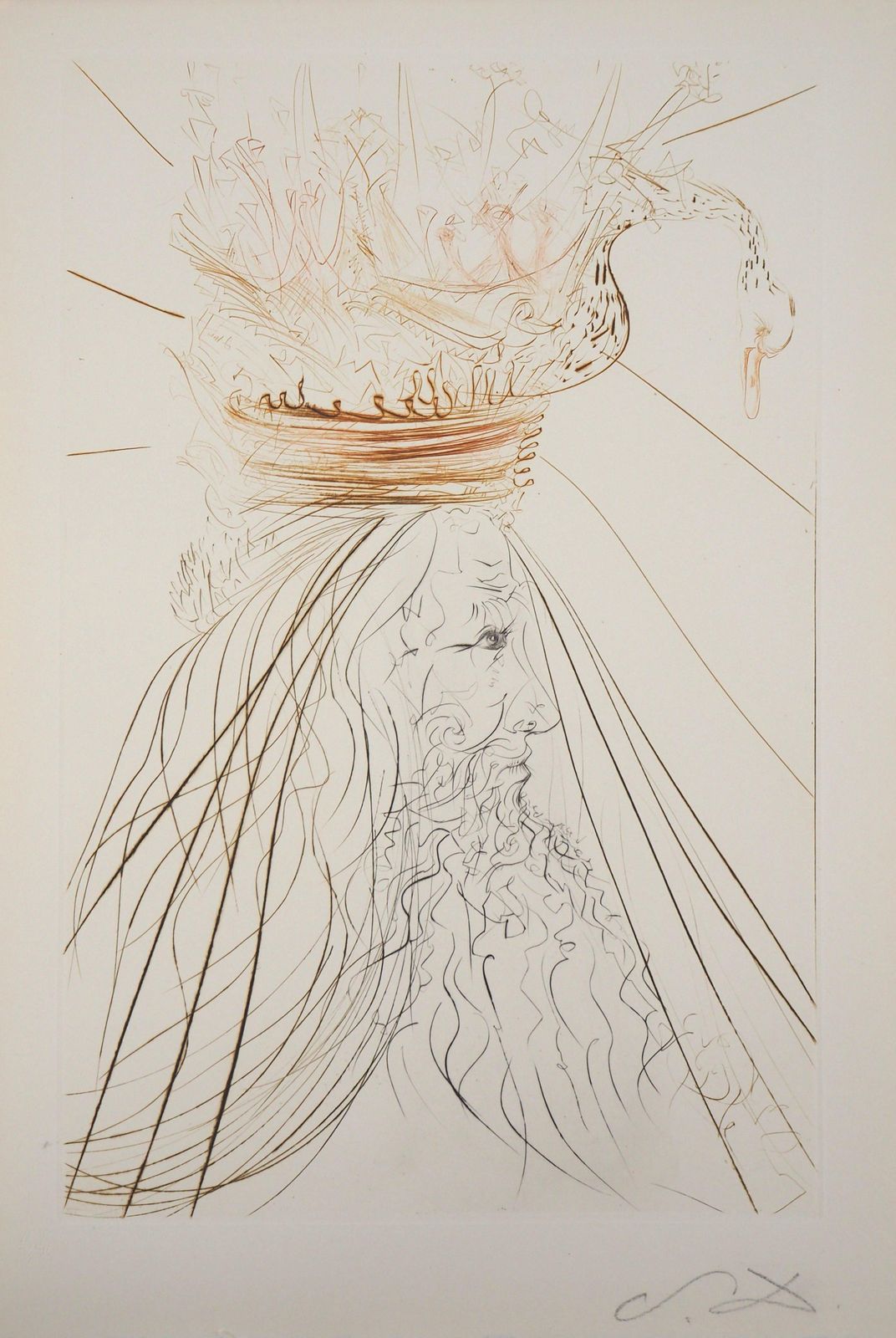 Salvador Dalí­Le Roi Marc ("King Marc"), Original Etching, Handsigned1970