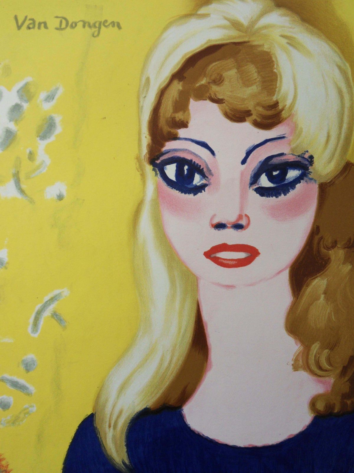 Kees Van Dongenbrigitte Bardot : Blond Woman With Tall Eyes   Original Lithograph, Mourlot 19641964 photo furniture