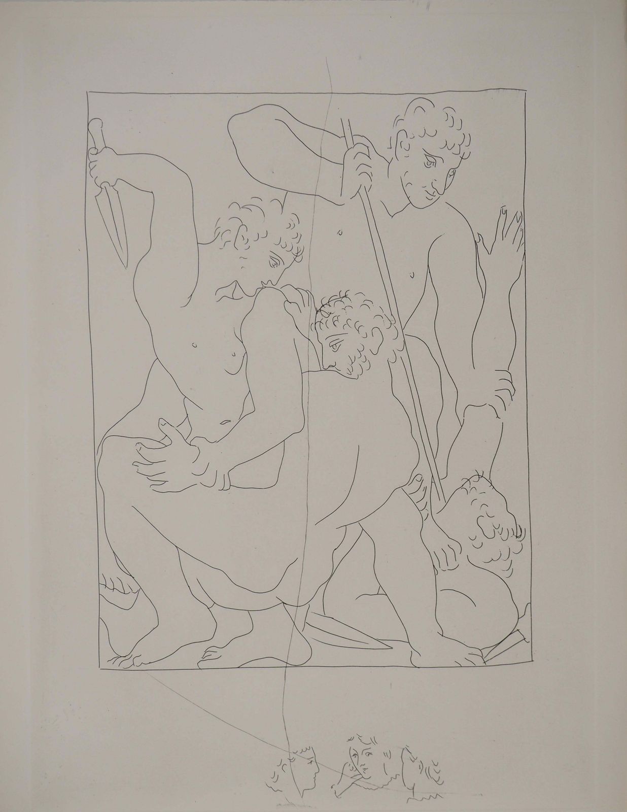 Pablo Picassométarmorphoses D'ovide, The Battle   Original Etching (Baer #152)1936