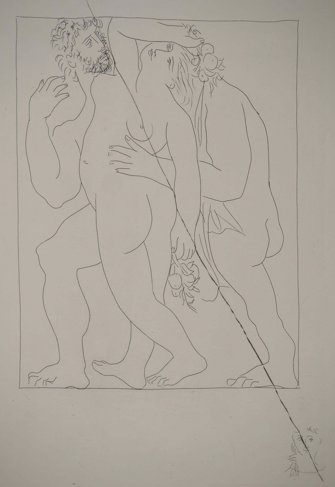 Pablo Picassométarmorphoses D'ovide, Two Standing Figures   Original Etching (Baer #170)1936 photo for sale