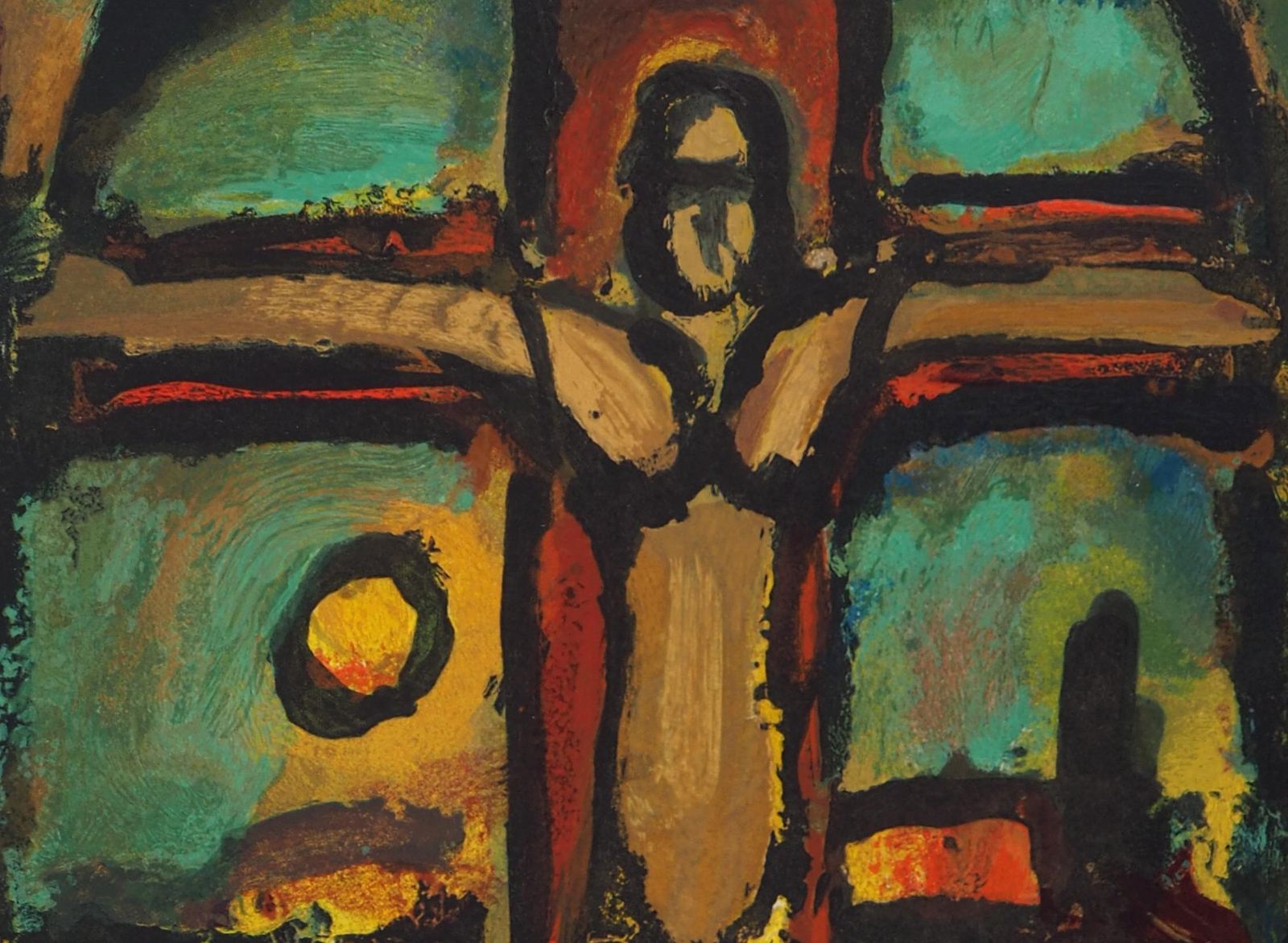 Georges Rouaulteaster : Crucifixion   Woodcut On Arches Vellum   Printed Signature photo vinterior