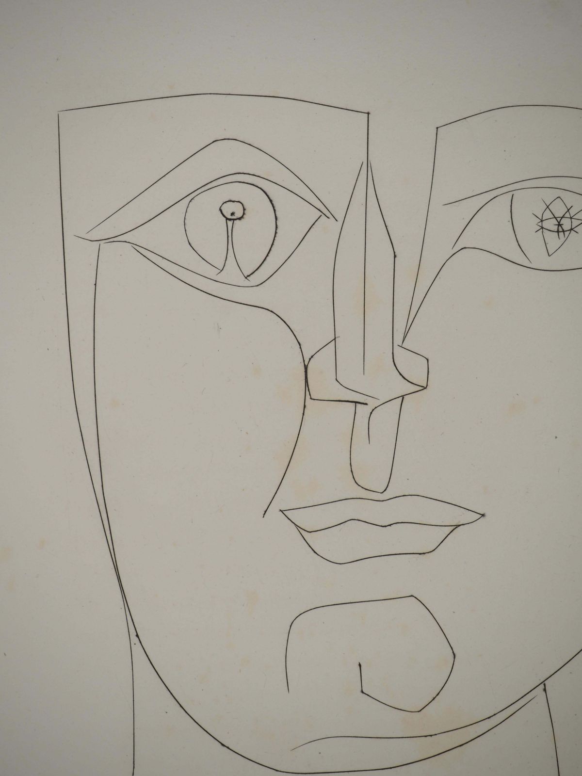 Pablo Picassocarmen, The Man Behind The Mask   Original Etching (Cramer #52)1949 photo Art