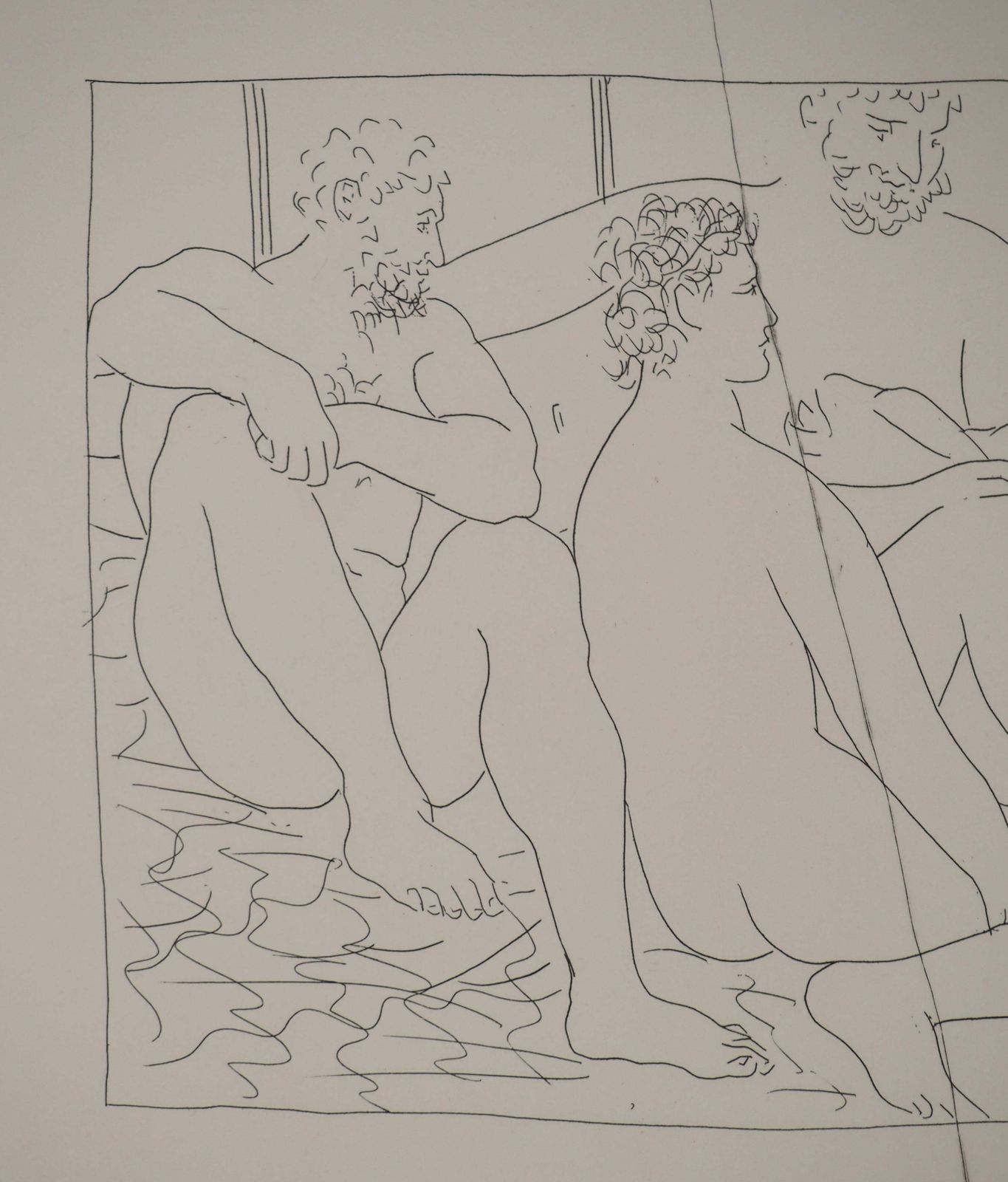 Pablo Picassométarmorphoses D'ovide, Four Nude Men   Original Etching (Baer #155)1936 photo Art